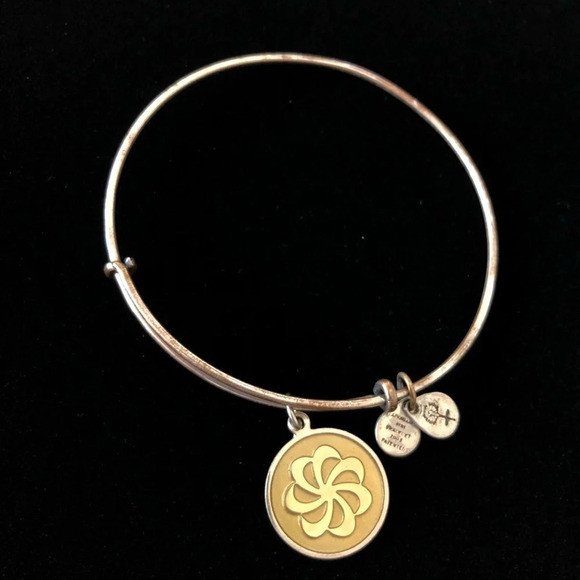 Alex & Ani Two Tone Infinity Bracelet Charm 4 Life - Picture 1 of 5